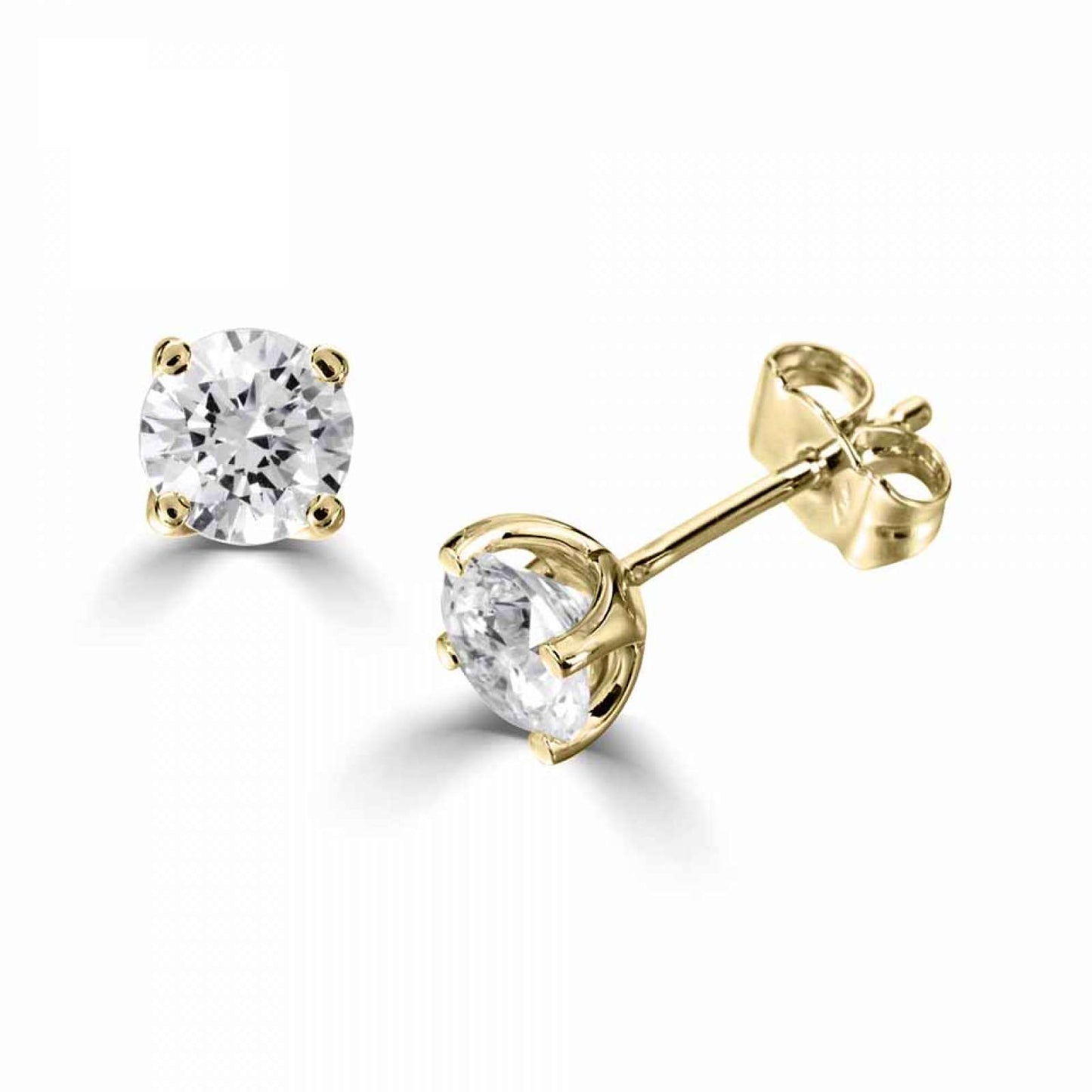 9kt Yellow Gold Lab Grown Diamond Stud Earrings
