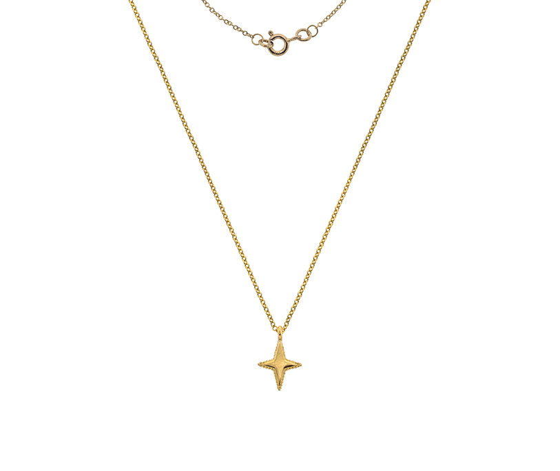 9kt yellow gold star pendant