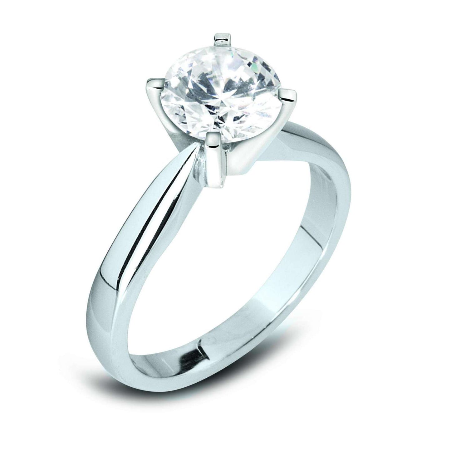 Platinum Solitaire Lab Grown 1.50ct Round Brilliant Cut Diamond Ring