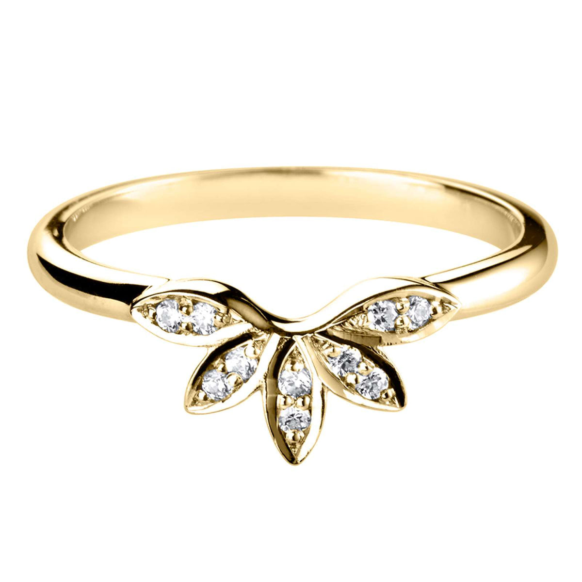 Floral Designed Diamond Set Shaped Wedding Ring | Natural Diamonds