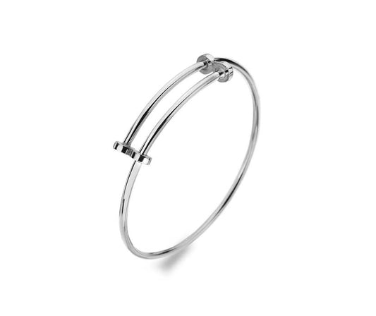 Silver expandable bangle