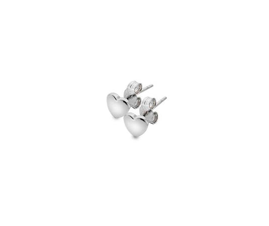 Silver Heart  Stud Earrings