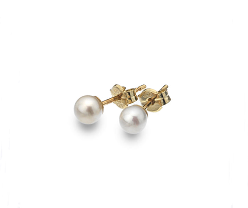 9kt Yellow Gold 4mm Fresh Water Pearl Stud Earrings