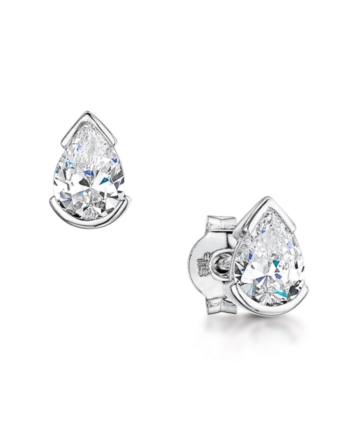 9kt Gold Lab Grown Diamond Pear Cut Stud Earrings
