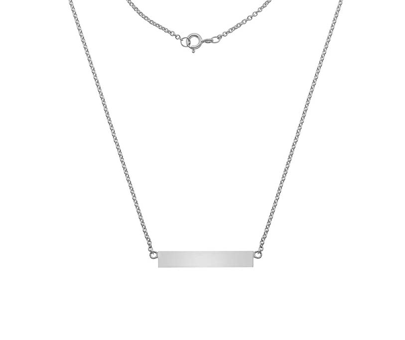 Silver 30mm Bar Pendant