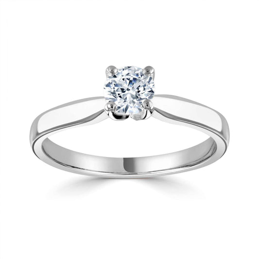Platinum Solitaire Lab Grown 1.50ct Round Brilliant Cut Diamond Ring