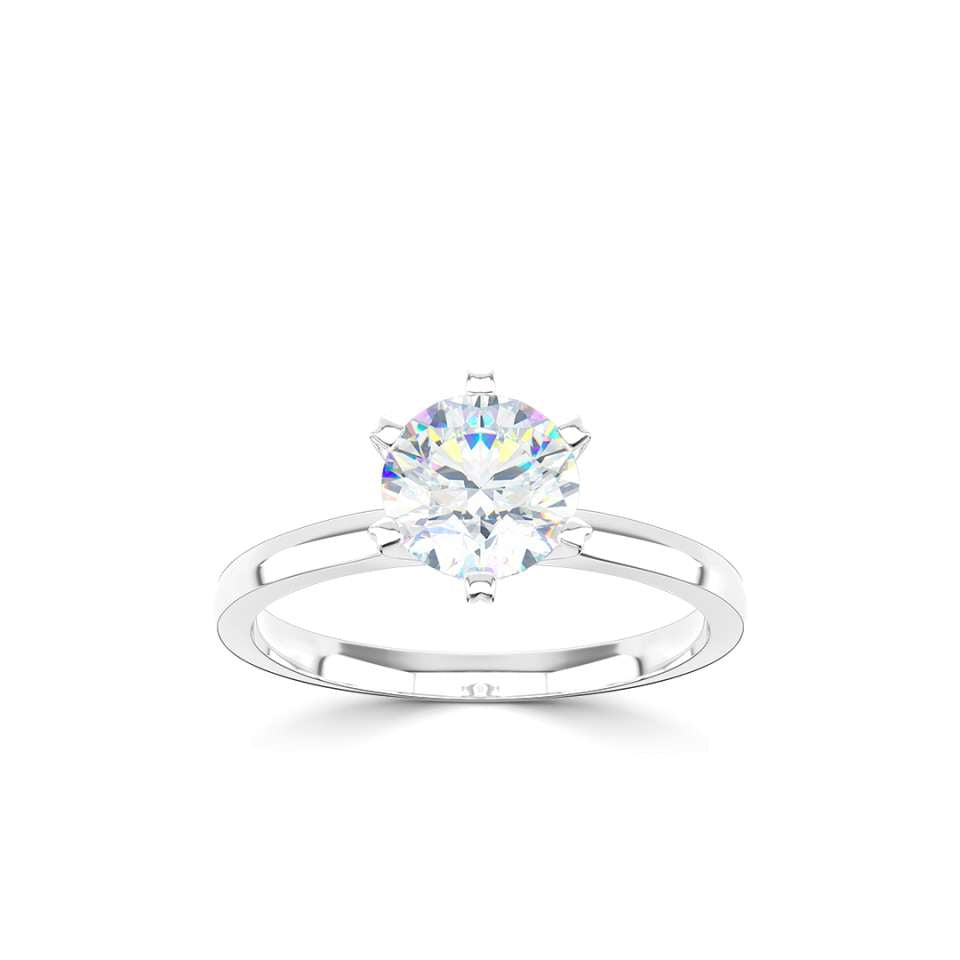 Platinum Solitaire 0.50ct Round Brilliant Cut Natural Diamond Ring