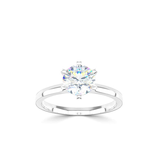 Platinum Solitaire 0.50ct Round Brilliant Cut Natural Diamond Ring