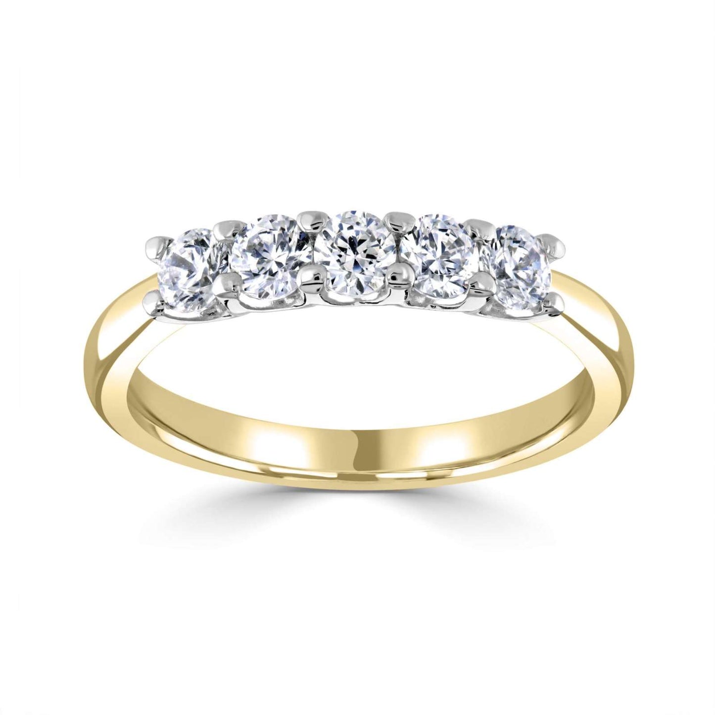 18kt Yellow and White Gold 5 stone Lab Grown Diamond Ring