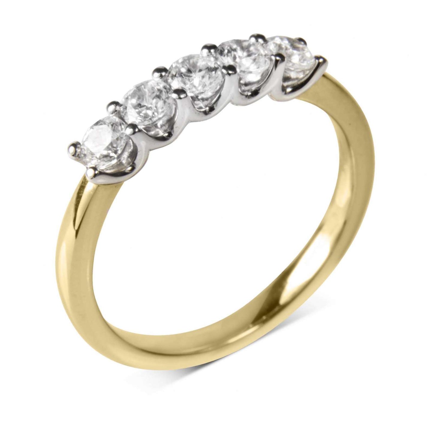 18kt Yellow and White Gold 5 stone Lab Grown Diamond Ring