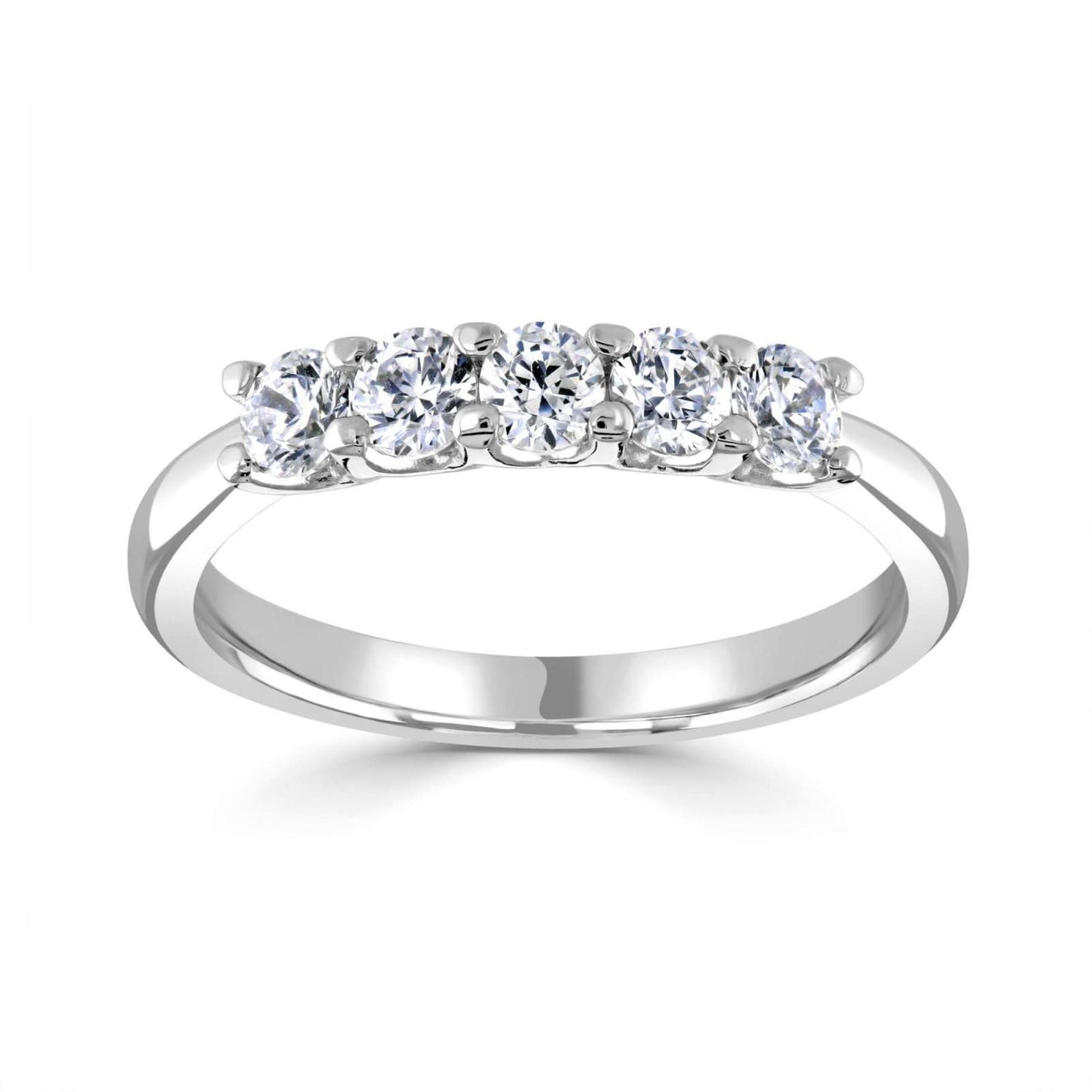 Platinum 5 stone Lab Grown Diamond Ring