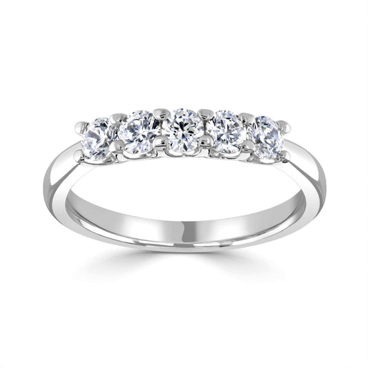 Platinum 5 stone Lab Grown Diamond Ring