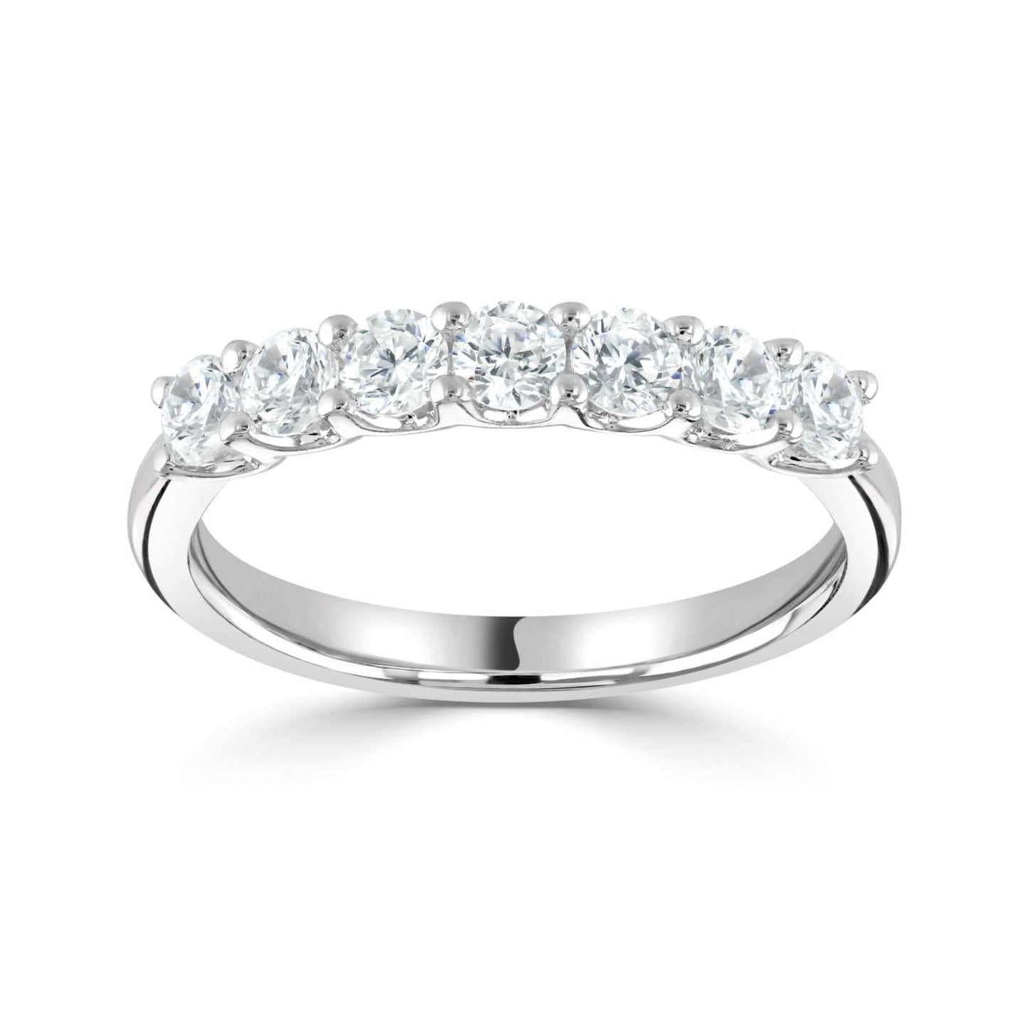 Platinum 7 stone Lab Grown Diamond Eternity Ring