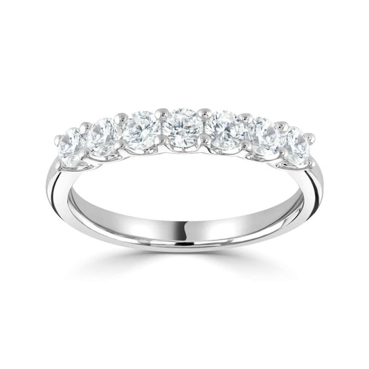 Platinum 7 stone Lab Grown Diamond Eternity Ring