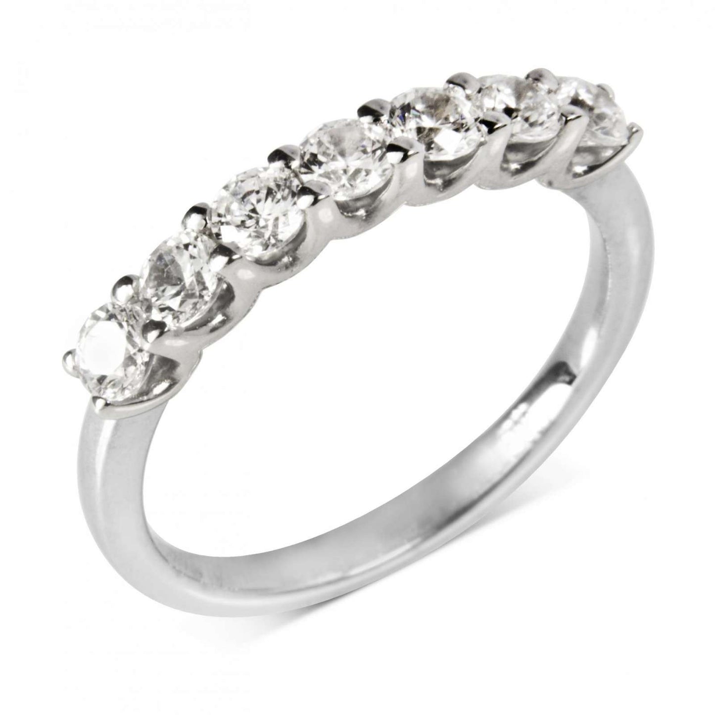 Platinum 7 stone Lab Grown Diamond Eternity Ring