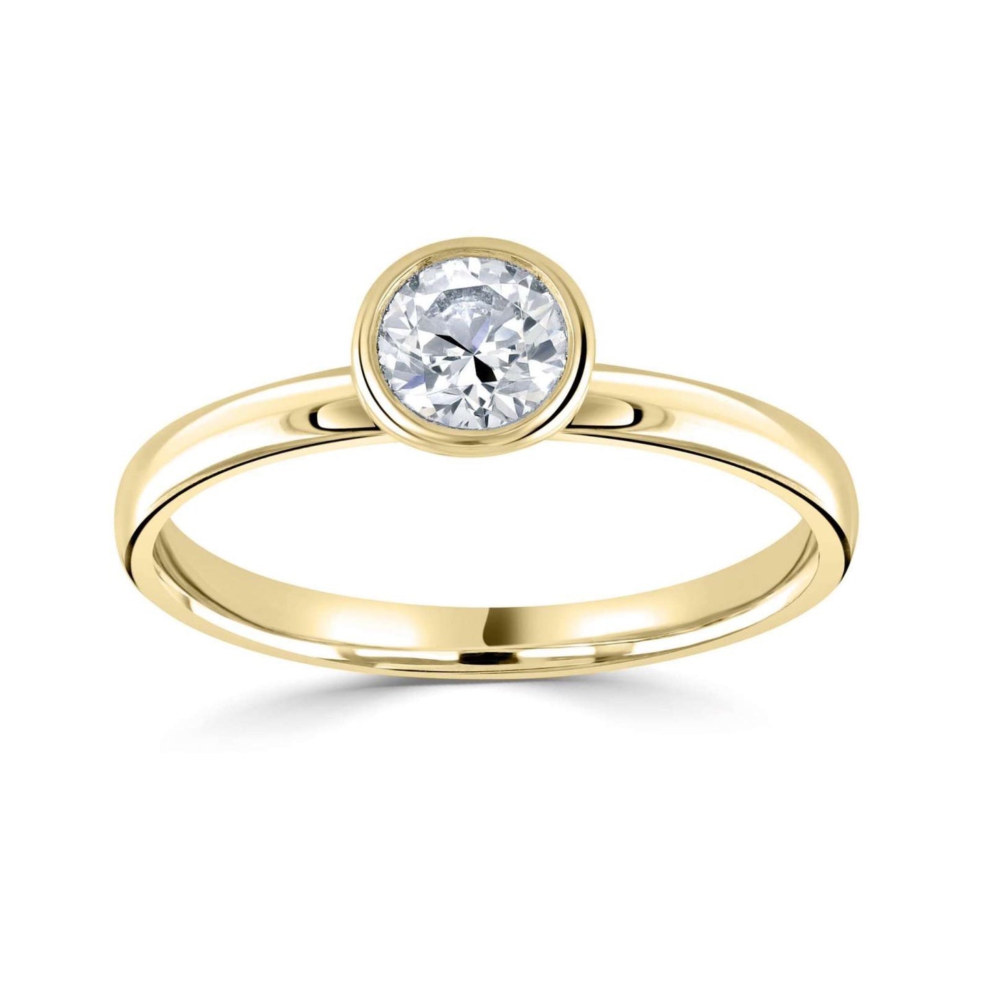 Solitaire Lab Grown Round Brilliant Cut Diamond Ring