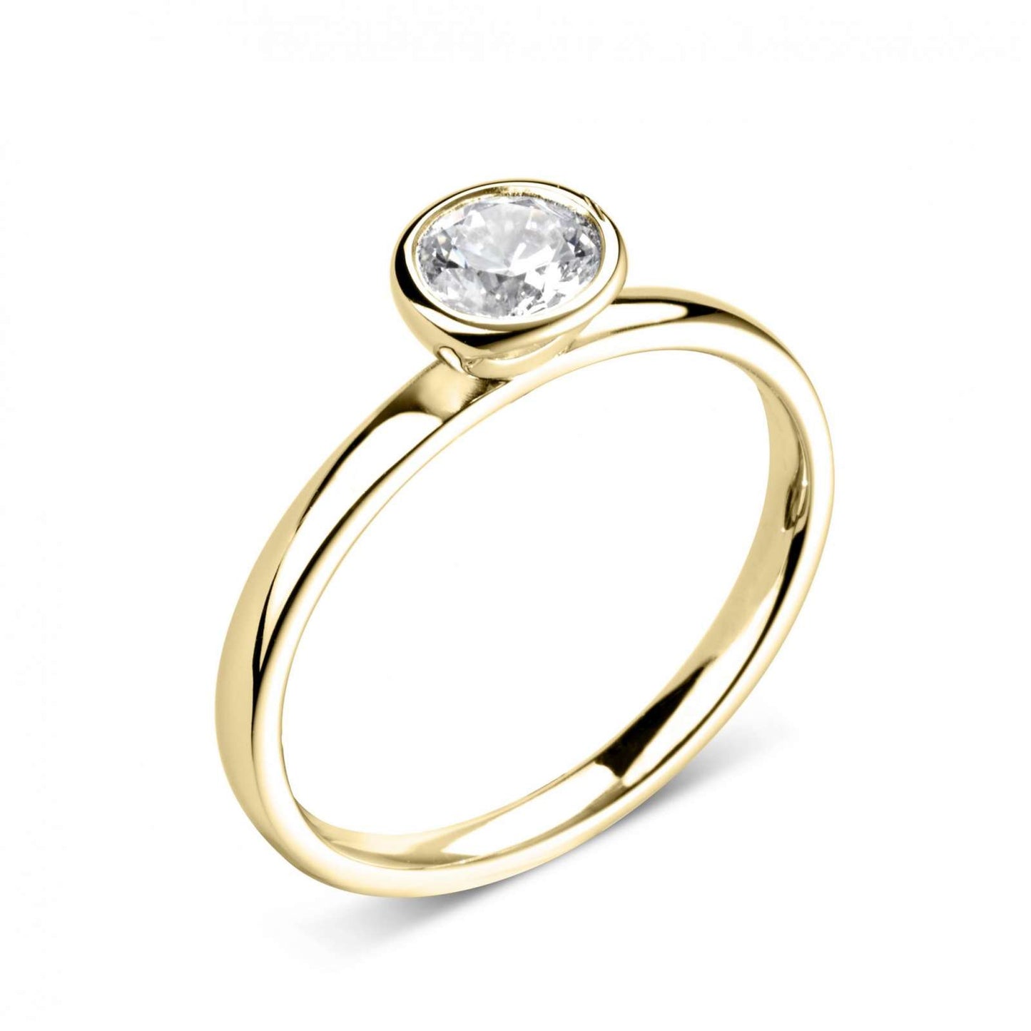 Solitaire Lab Grown Round Brilliant Cut Diamond Ring
