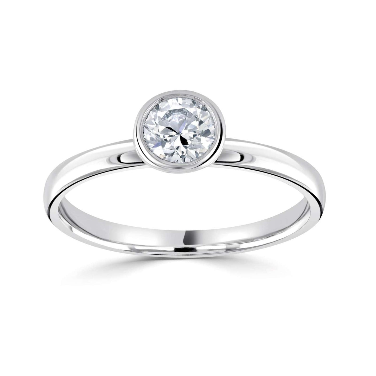 Solitaire Lab Grown Round Brilliant Cut Diamond Ring