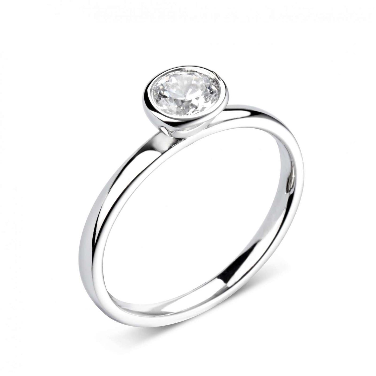 Solitaire Lab Grown Round Brilliant Cut Diamond Ring