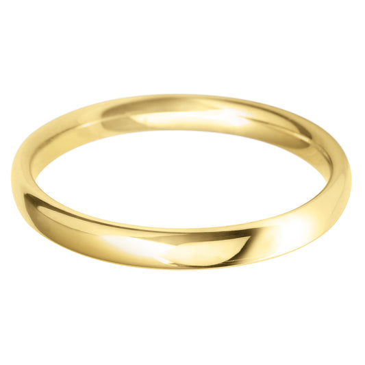 9kt Yellow Gold 2mm Slimline Wedding Ring