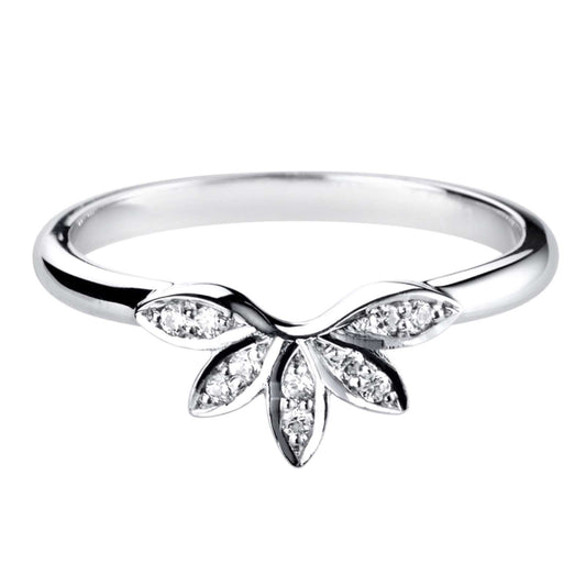 Floral Designed Diamond Set Shaped Wedding Ring | Natural Diamonds